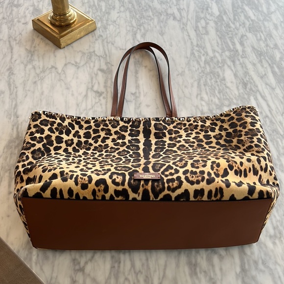 Valentino Leopard Canvas Tote - Picture 10 of 17